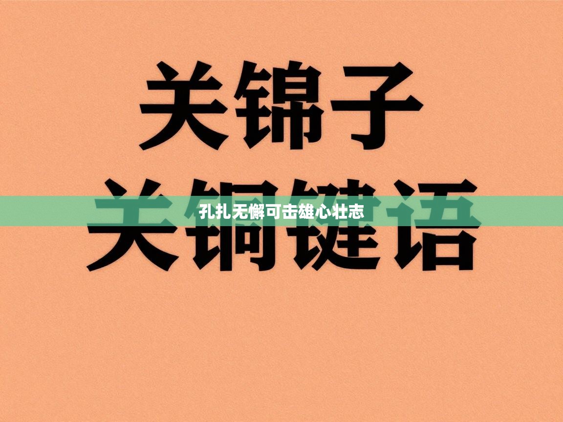 孔扎无懈可击雄心壮志  第1张